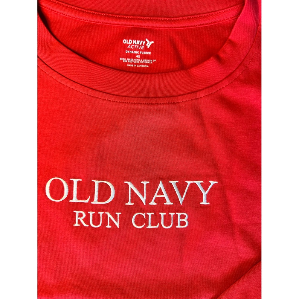 Old Navy Womens Plus‎ Size 4X Red Sweat Shirt Top BNWT Long Sleeve